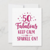 Birthday Greeting Card for Her - 50th Birthday  (正面)