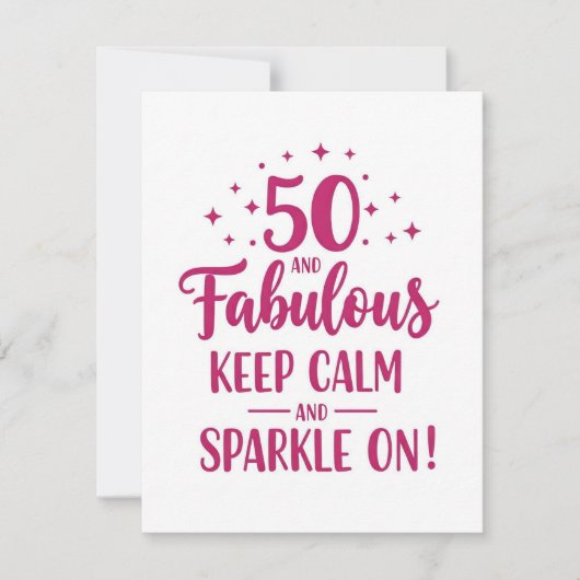 Birthday Greeting Card for Her - 50th Birthday  (正面)