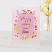 Birthday Greetings Card  カード (黄色い花)