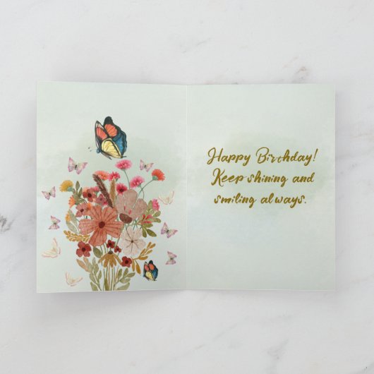 Birthday Greetings Card  カード (内部)