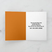 Birthday Halloween Hunter Skeleton With a Buck カード (内部)