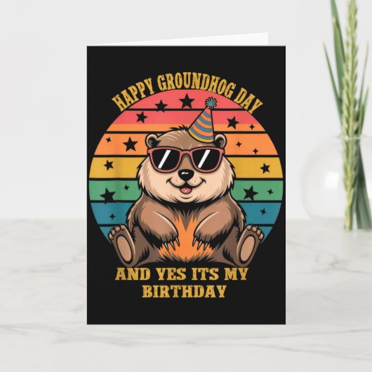 Birthday Happy Groundhog Day Lovers Boys Girls Wom カード (正面)