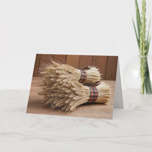 Birthday Harvest Wheat Bundles カード (正面)