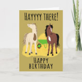 Birthday Hayyy There Horses カード (正面)