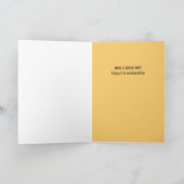 Birthday hazard caution sign punny birthday card カード (内部)