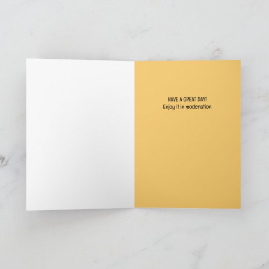 Birthday hazard caution sign punny birthday card カード (内部)