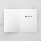 Birthday hazard caution sign punny birthday card カード (内部)