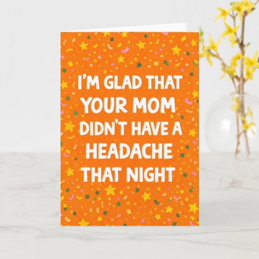 Birthday Headache カード (黄色い花)