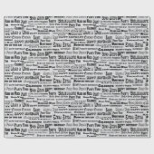 birthday headlines wrapping paper ラッピングペーパー (フラット)