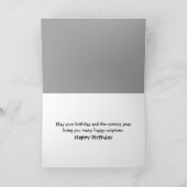 Birthday Hermit Crab Reading a Message on a Beach カード (内部)