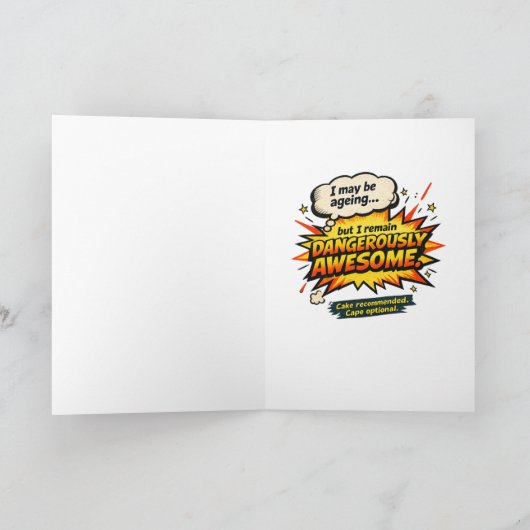 Birthday Hero - Comic Book カード (内部)