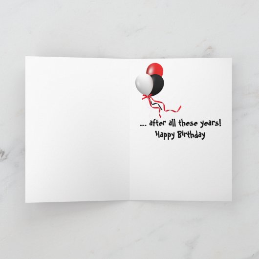 birthday hot red pepper candle カード (内部)