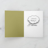 Birthday Humor Bluebirds On a Fence Post カード (内部)