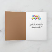 Birthday Humor Crazy Old Man  カード (内部)