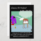 Birthday humour card for a Madness, Two tone fan (正面/裏面)