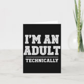 Birthday I'm An Adult Technically, Funny 18th Birt カード (正面)