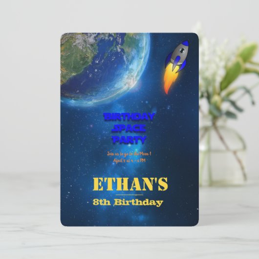 Birthday in space 招待状 (スタンド正面)