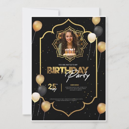 Birthday invitation シーズンカード (正面)