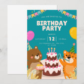 birthday invitation  招待状 (正面/裏面)