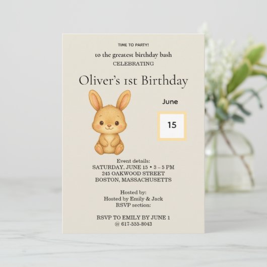 Birthday Invitation 招待状 (スタンド正面)