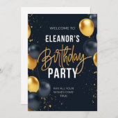 birthday invitation 招待状 (正面/裏面)