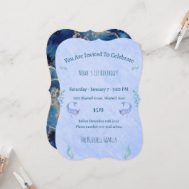 Birthday Invitation (12,7 x 17,8 cm) - Ocean Theme 招待状