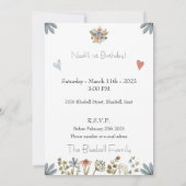 Birthday Invitation (12,7 x 17,8 cm) - Rabbit 招待状 (裏面)