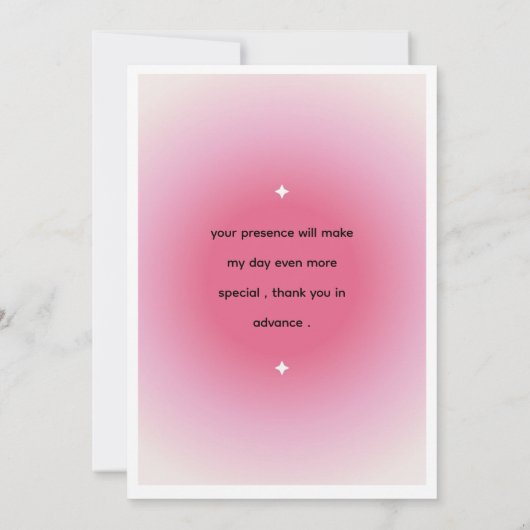 birthday invitation Card カード (裏面)