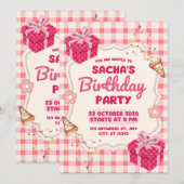 Birthday Invitation Clean Modern Minimal Style 招待状 (正面/裏面)