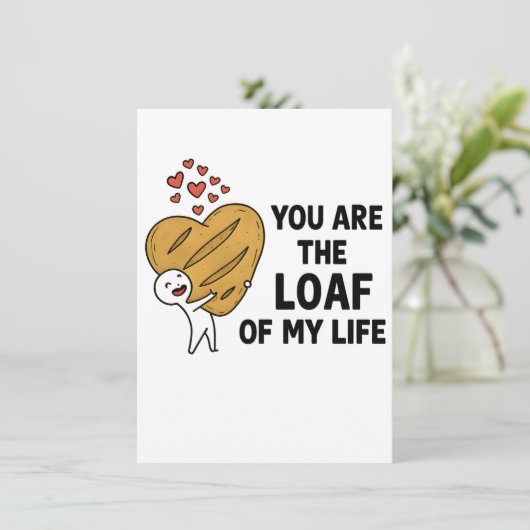 Birthday Invitation - Cute Bread Pun Party Invite 招待状 (スタンド正面)