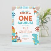 Birthday Invitation – Dino Roar Theme 招待状 (スタンド正面)