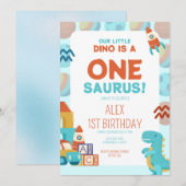 Birthday Invitation – Dino Roar Theme 招待状 (正面/裏面)