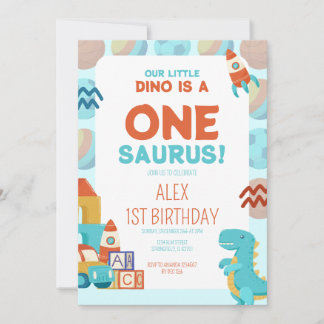 Birthday Invitation – Dino Roar Theme 招待状