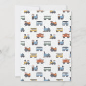 Birthday Invitation Editable Template Modern Train 招待状 (裏面)