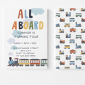 Birthday Invitation Editable Template Modern Train 招待状