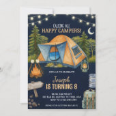 Birthday invitation featuring a camping theme 招待状 (正面)