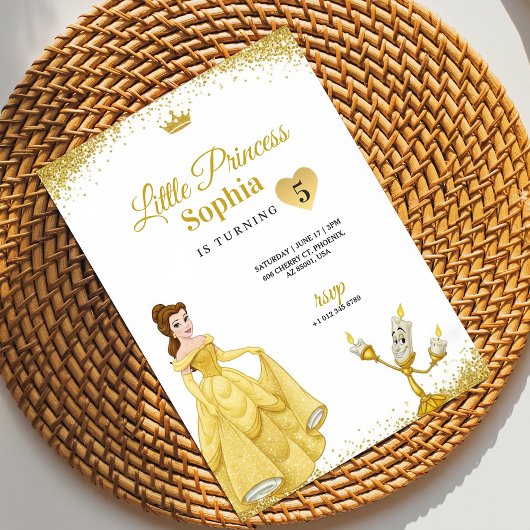 Birthday Invitation featuring a princess 招待状