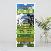 Birthday invitation Football match ticket 招待状 (スタンド正面)