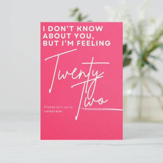 Birthday Invitation for 22  招待状 (スタンド正面)