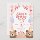 Birthday Invitation Gold Luxury Elegant Design 招待状 (裏面)