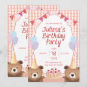 Birthday Invitation Gold Luxury Elegant Design 招待状 (正面/裏面)