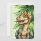 Birthday Invitation Kids Party Dinasaur Watercolor 招待状 (裏面)