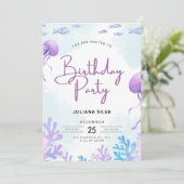 Birthday Invitation Neutral Beige Elegant Style 招待状 (スタンド正面)