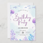 Birthday Invitation Neutral Beige Elegant Style 招待状 (裏面)