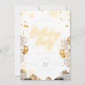 Birthday Invitation Pink Aesthetic Cute Design 招待状 (正面)