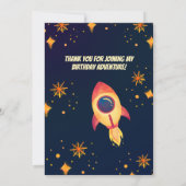 Birthday Invitation Space Rocket for kids 招待状 (裏面)