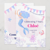 Birthday Invitation Under the Sea Birthday 招待状 (正面/裏面)