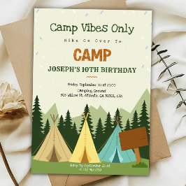 Birthday Invitation with a camping vibe 招待状