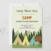 Birthday Invitation with a camping vibe  招待状 (正面)