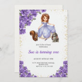 Birthday Invitation with fairy tale theme  招待状 (正面/裏面)